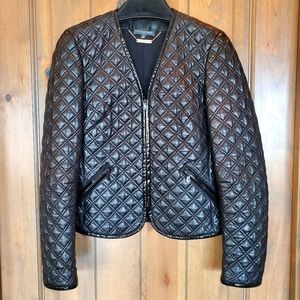 Alexander McQueen Quilted Leather Jacket Sz 40